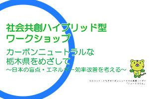 ［イベント］多文化公共圏フォーラム第2回 社会共創ハイブリッド型ワークショップ カーボンニュートラルな栃木県を目指して ～日本の盲点・エネルギー効率改善を考える～を開催します（5/27）